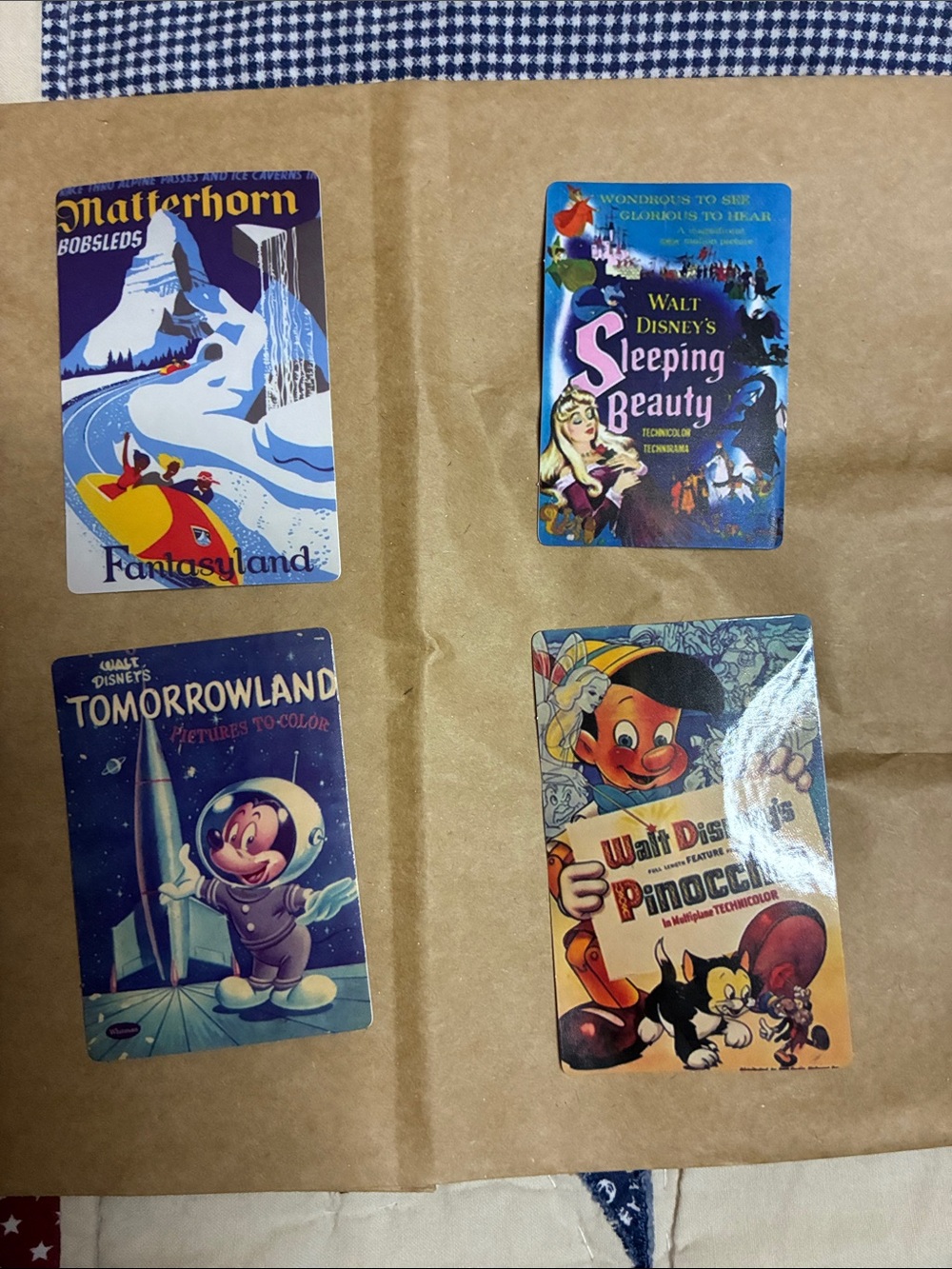 Vintage Walt Disney Sticker Set - Colorful Classic Movie Art